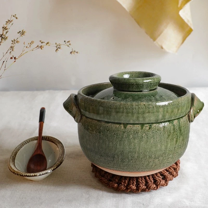 日本信乐烧土锅家用耐高温煲仔饭煮饭砂锅