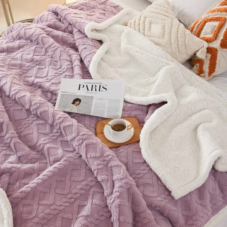 宇华家纺  【1.8*2.0紫色被套】塔芙蓉加大加厚柔软亲肤被套