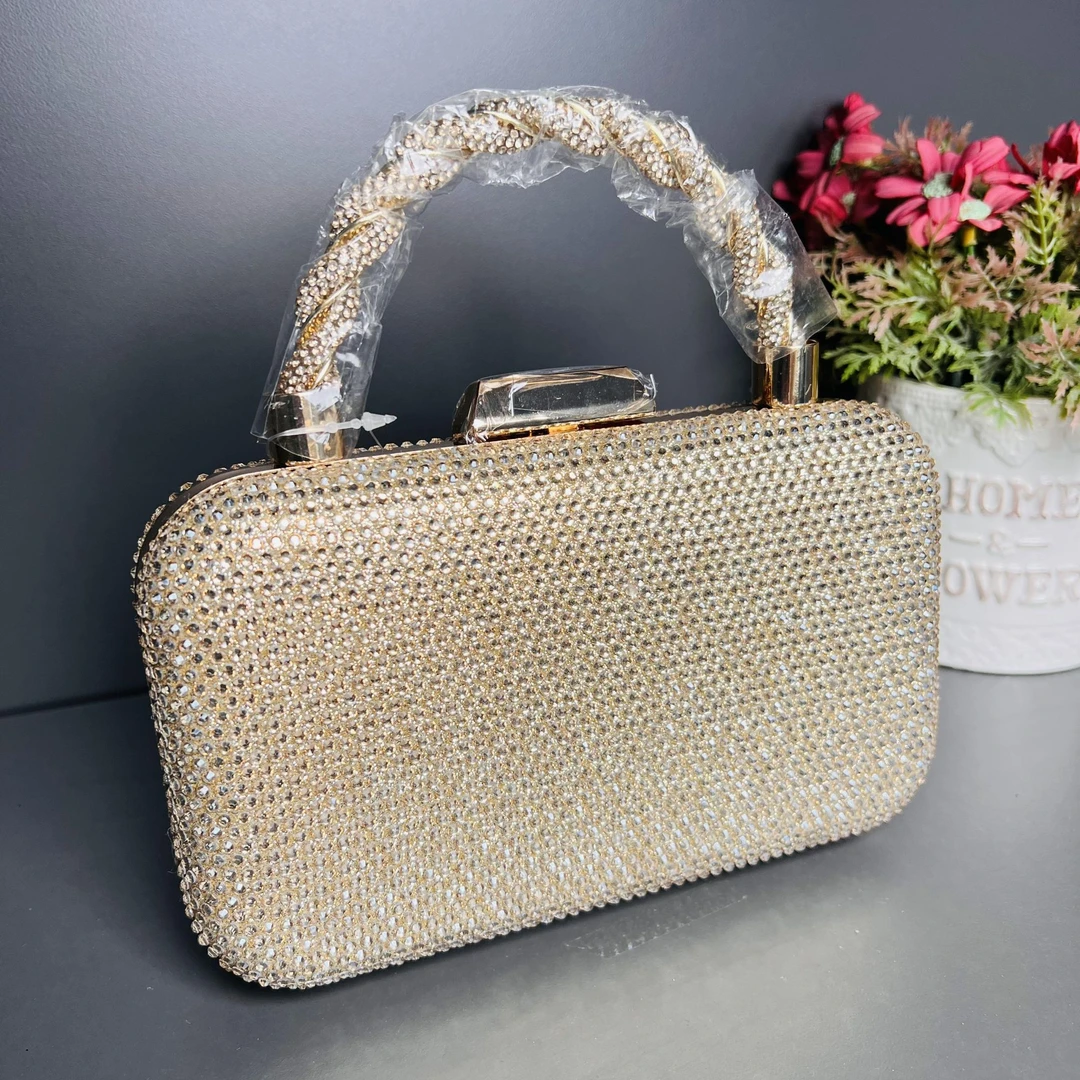 【SL】新款镶钻手提包气质名媛满钻宴会包时尚百搭单肩斜挎包女士包