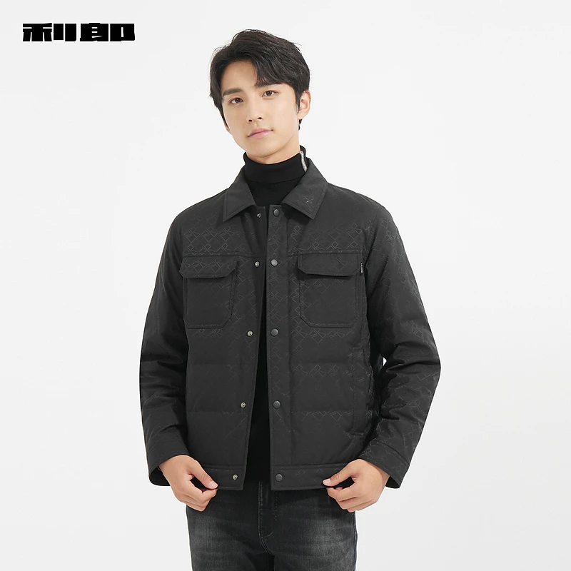 【商场同款】利郎官方 轻薄羽绒服男士冬季羽绒短款保暖外套男款