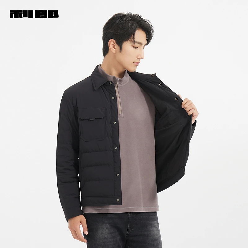 【商场同款】利郎官方轻薄羽绒男士休闲冬季羽绒服外套男1Y