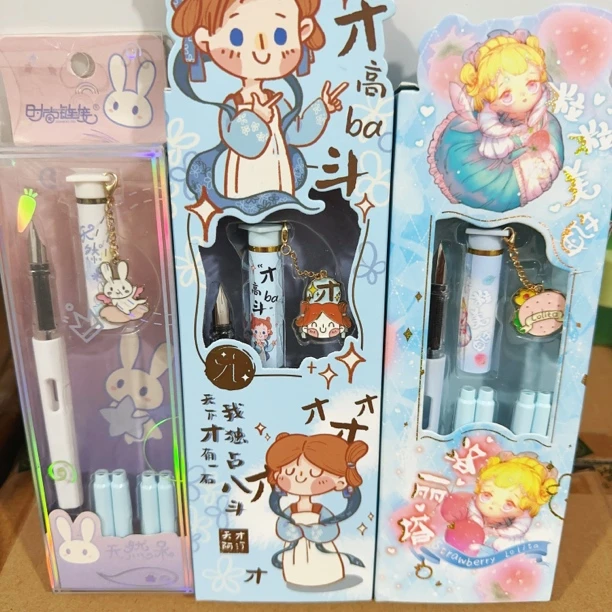 高颜值小学生练字钢笔天才阿汀可换墨囊纯蓝小仙女正姿钢笔男女生