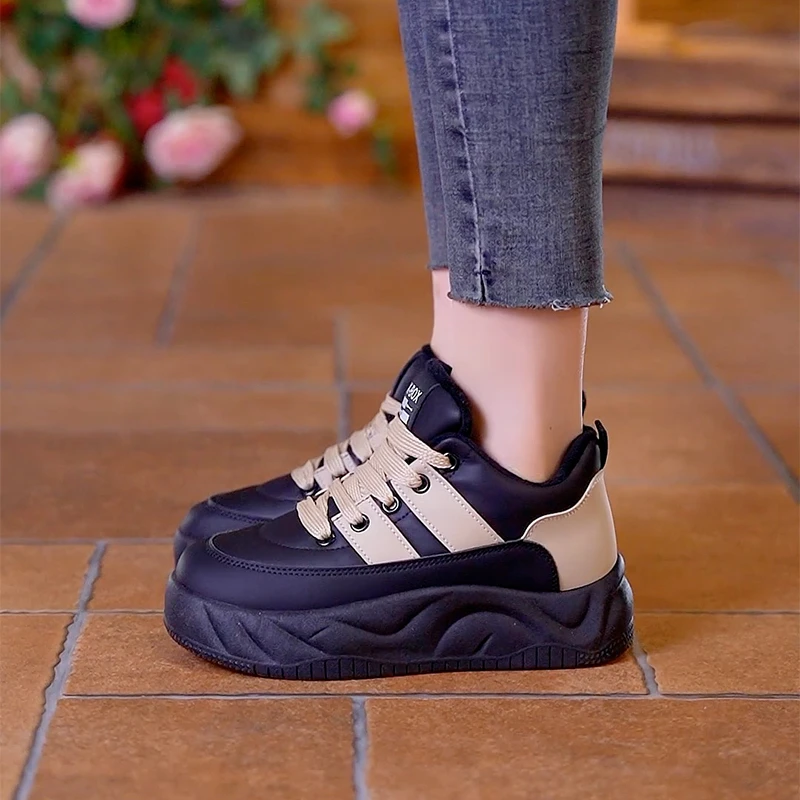 【甩！全皮棉鞋】秋冬网红季新款百搭休闲厚底加绒棉鞋雪地靴【达人】