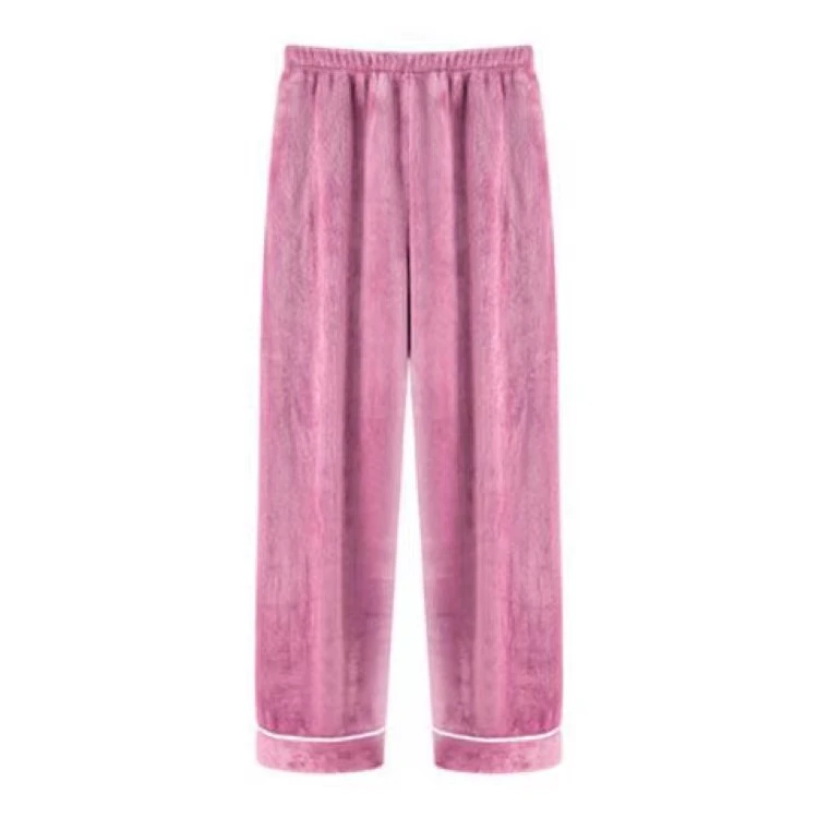 秋冬珊瑚绒加绒加厚保暖裤法莱绒睡裤长裤暖暖裤冬季宽松外穿居家