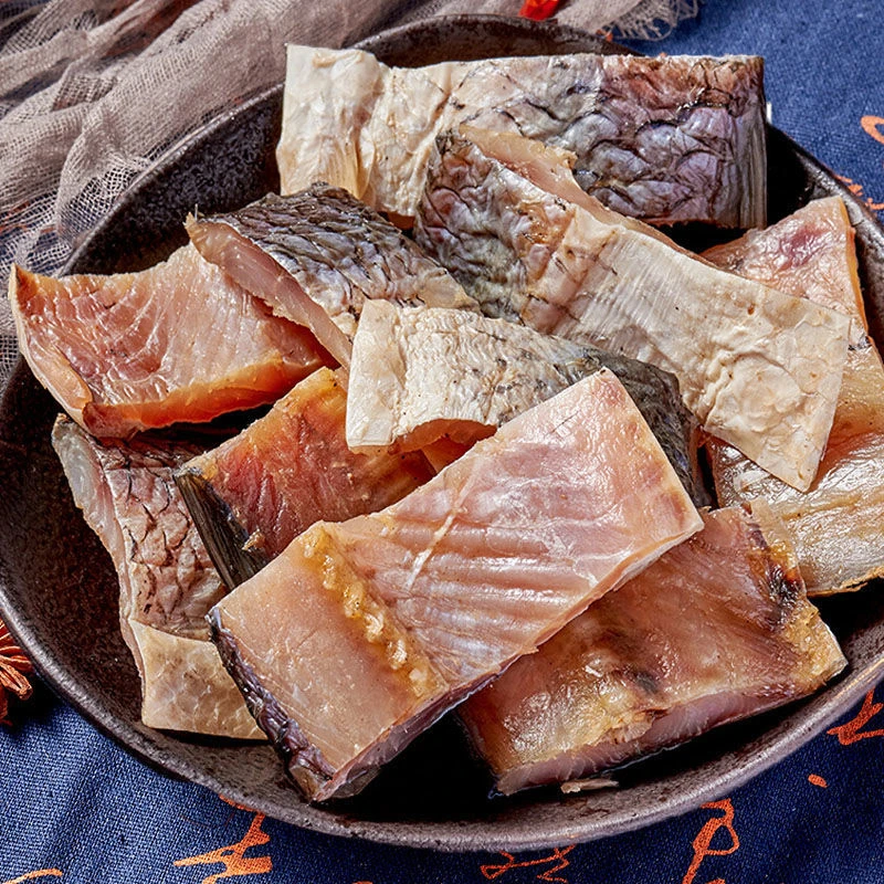 湖北家常菜风干咸鱼糍粑鱼腊鱼传统腌制风干草鱼咸鱼腊鱼块特色菜