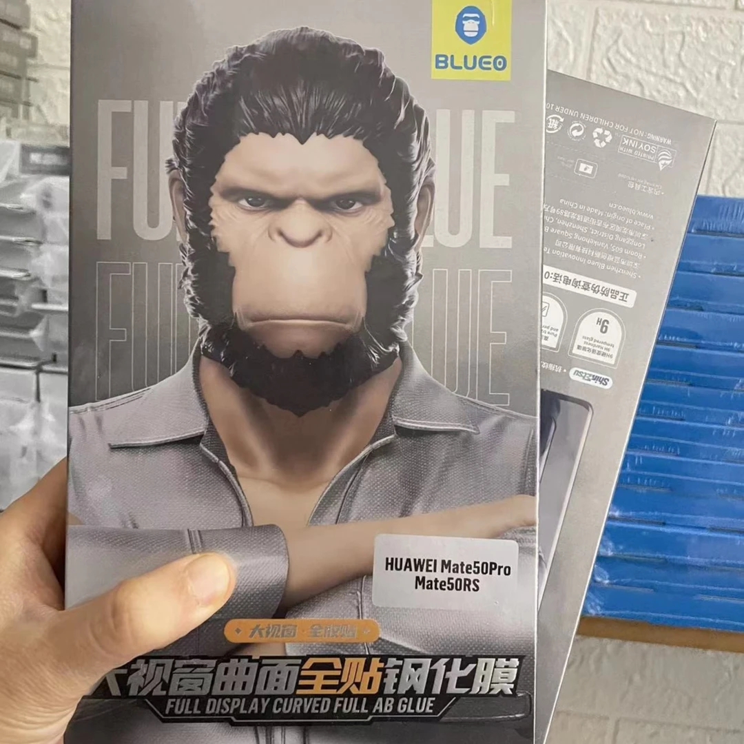 蓝猩华为mate50pro钢化膜全屏覆盖全胶mate50RS保时捷大视窗曲面