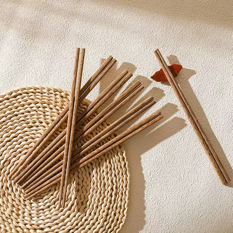 抗菌防霉鸡翅木筷防滑不变形高端筷子木质实木家庭耐高温家用筷子