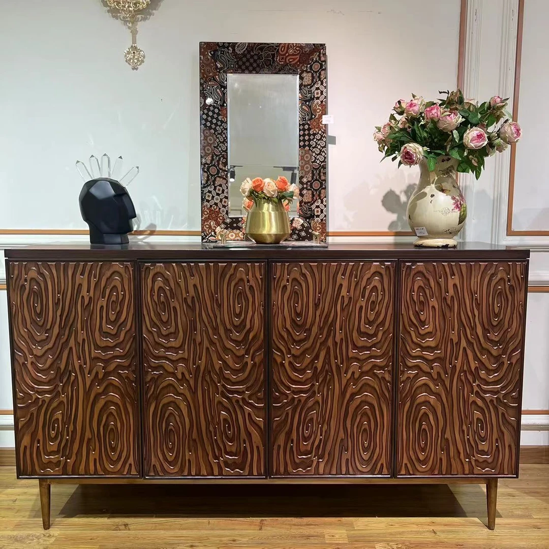 美式门厅客厅隔断玄关四门储物柜餐边柜