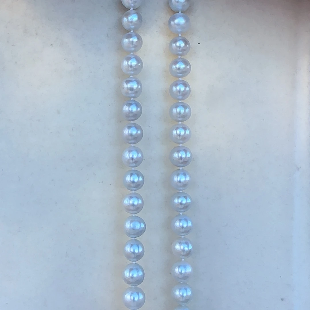 【闪购商品】淡水珍珠颈饰银S925镶嵌10-12