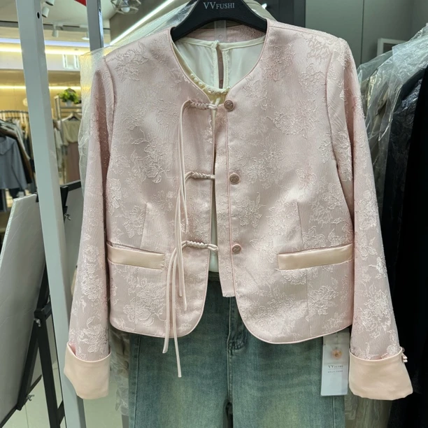 【VV FUSHI】W24024625中国风新中式短款提花外套