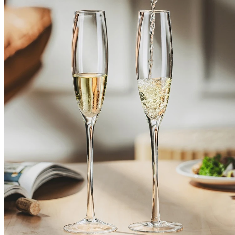 香槟杯 结婚优雅家用个性酒杯情侣2只装起泡酒对杯时尚婚庆酒杯子
