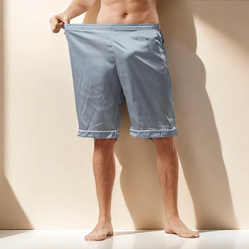 薄款睡裤冰丝短裤男士外穿休闲裤裤衩休闲五分裤夏季宽松男家居裤
