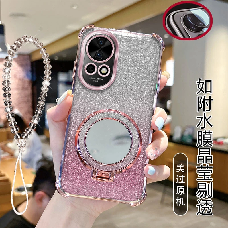 适用华为nova13手机壳BLK-AL80镜头膜气囊防摔保护套支架镜子女款