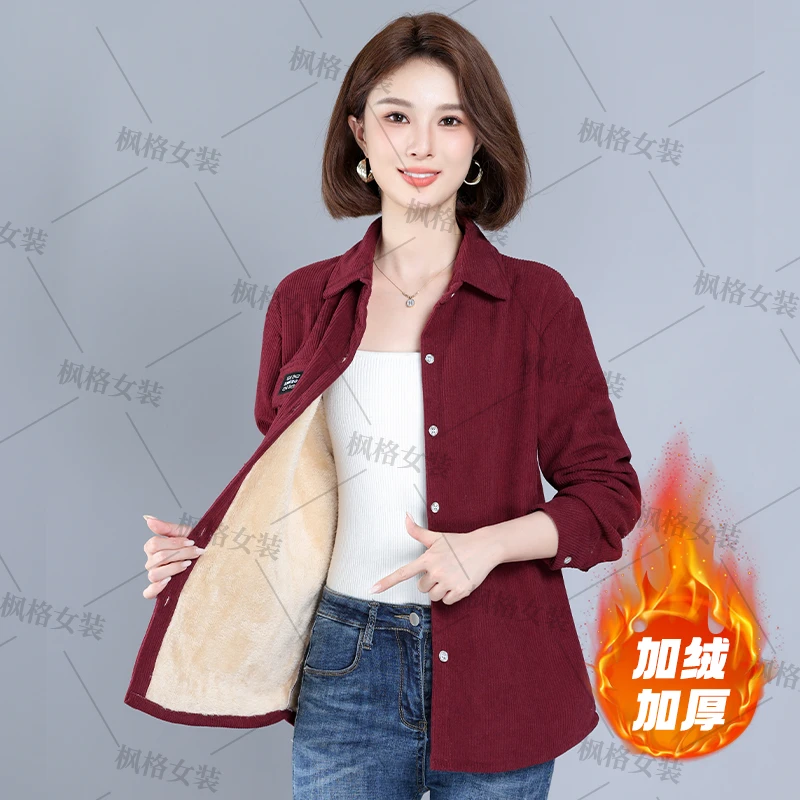 源头工厂 加绒加厚冬季新款棉衣外套 中长款宽松安可拉红保暖棉服