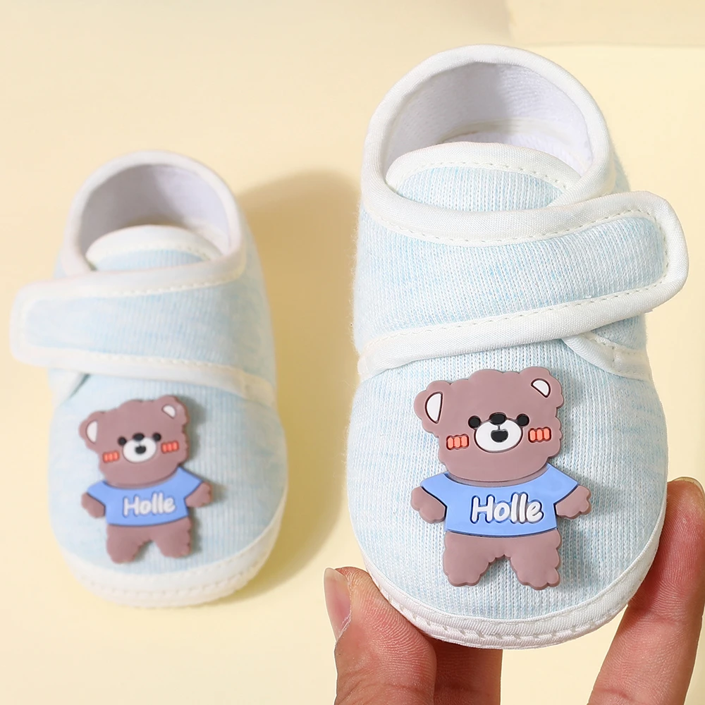婴儿鞋软底防滑魔术贴宝宝学步鞋0-1岁卡通透气男女春秋单鞋