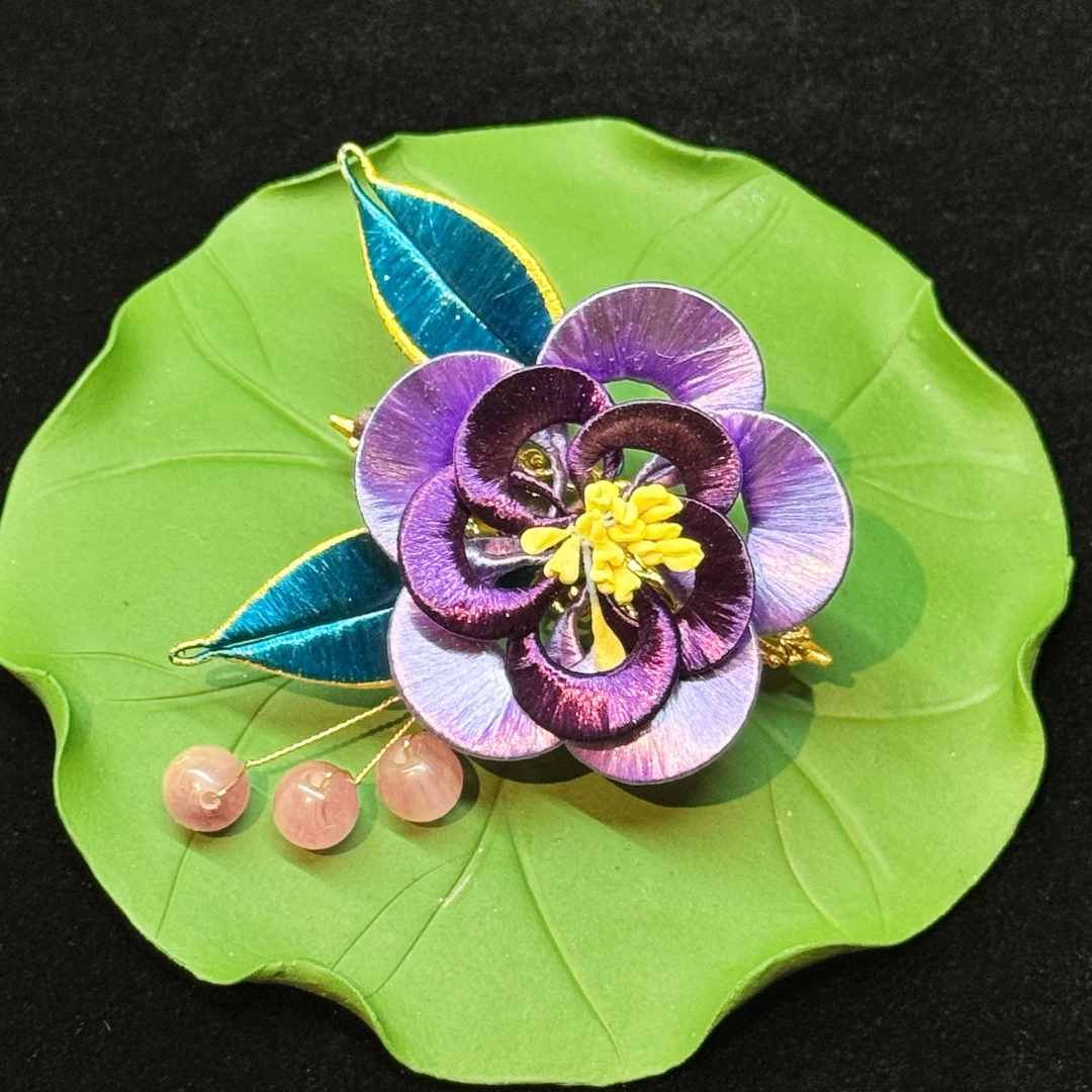 【幽梦】手工缠花 首饰边夹复古非遗