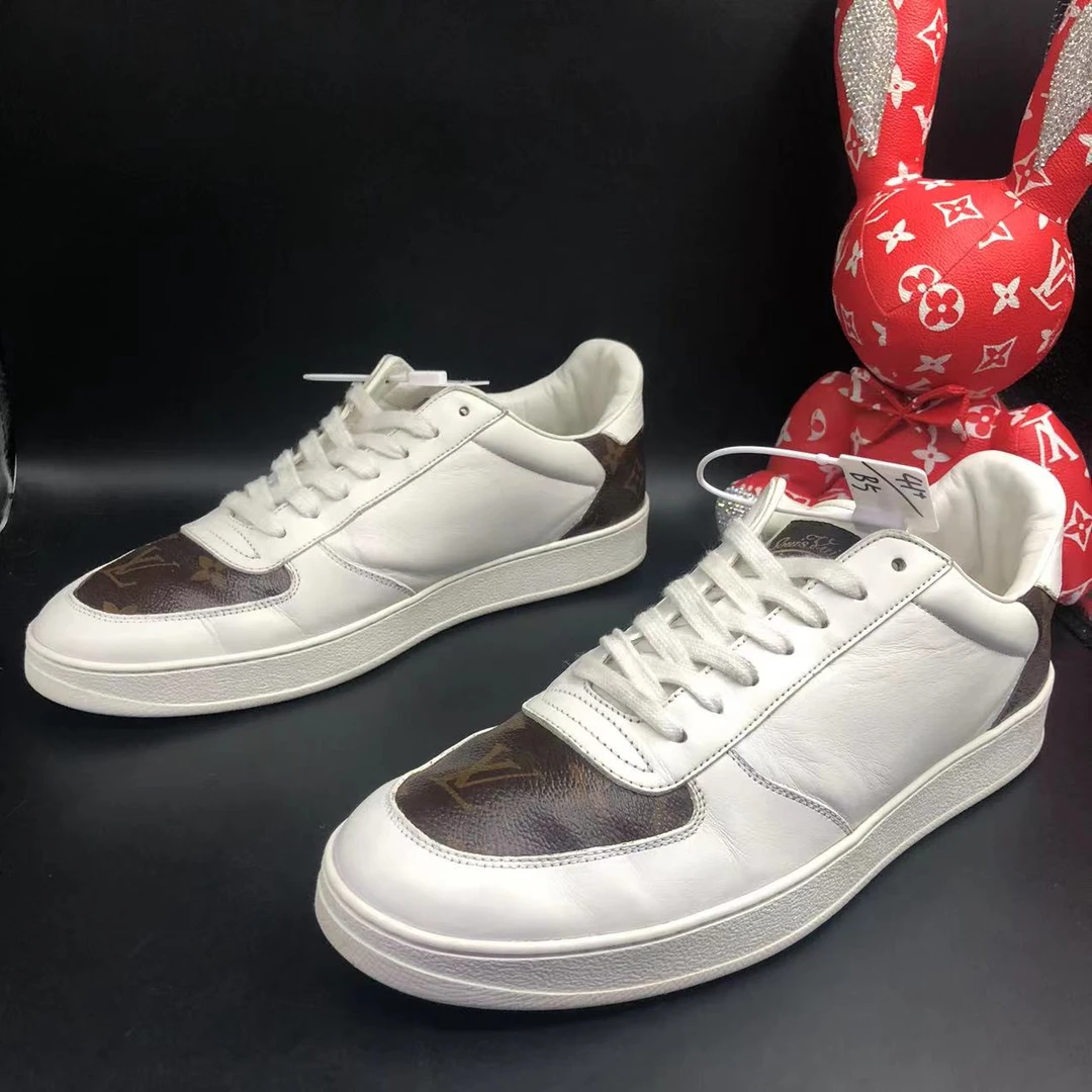 【聚星优选】LouisVuitton/路易威登休闲百搭老花白棕拼接男士板鞋