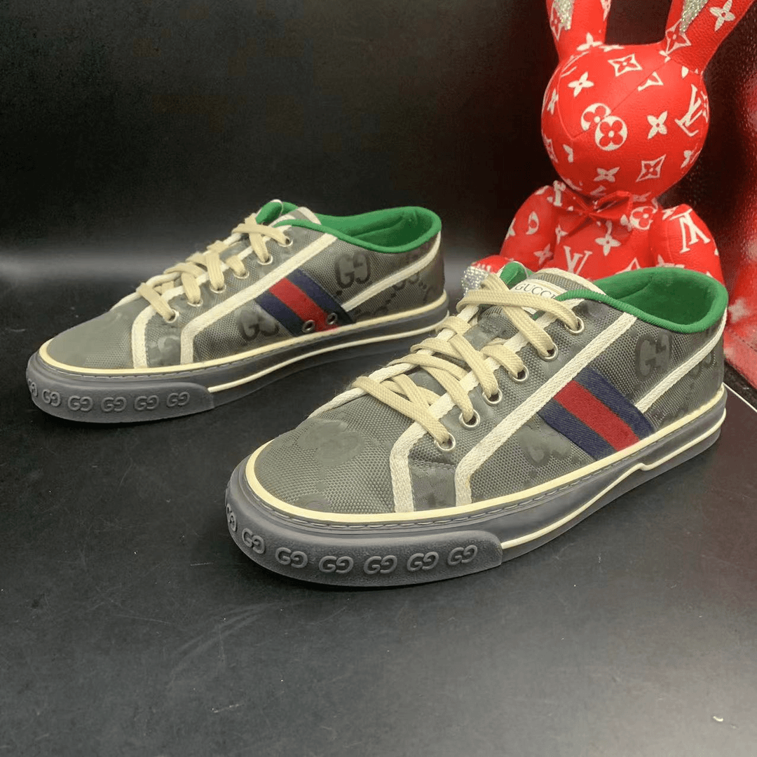 【聚星折扣】古驰/Gucci95新男休闲时尚灰色1977板鞋40欧码ddm268