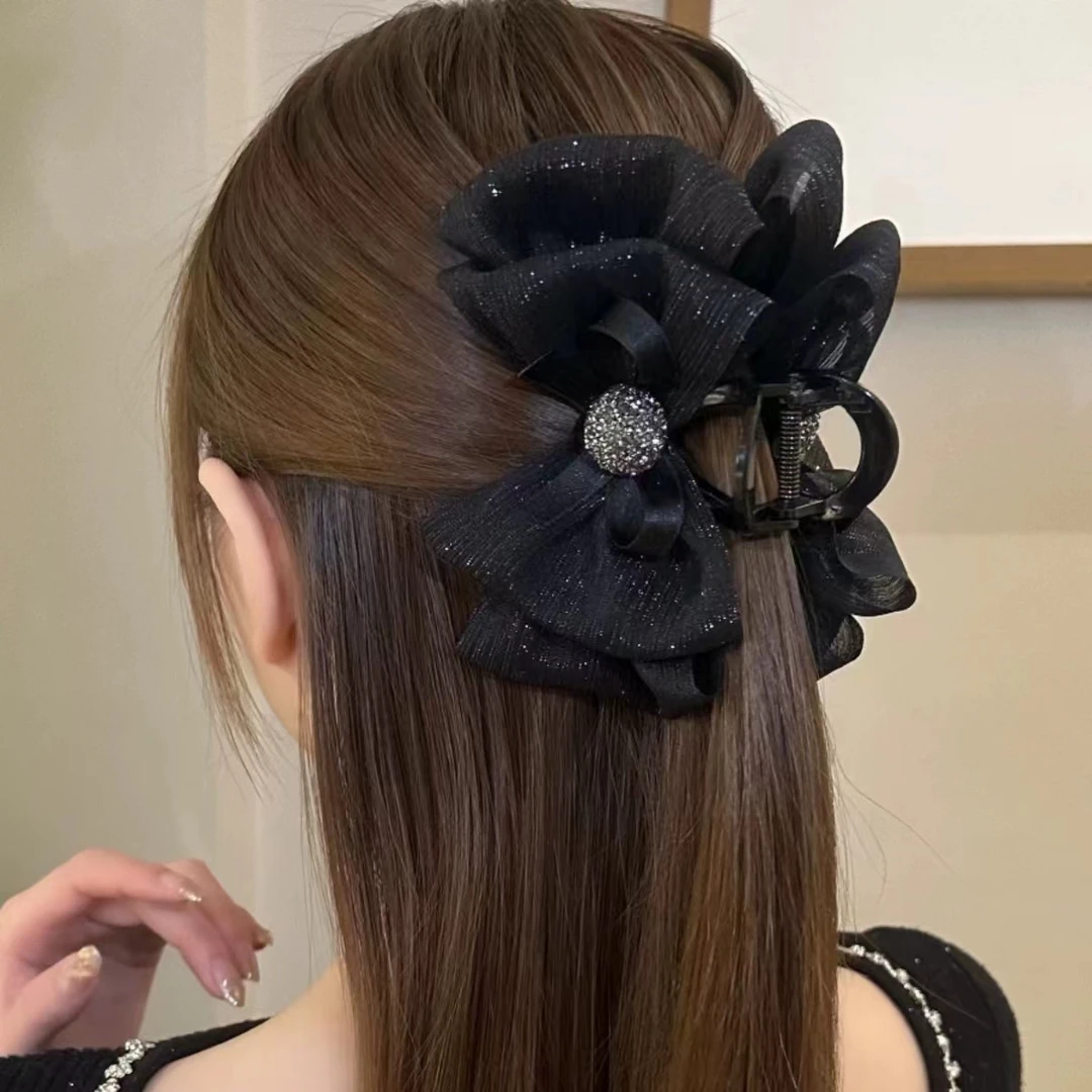 一字夹发夹2025发饰小抓夹鲨鱼夹上班族女人头饰发夹后脑勺抓夹