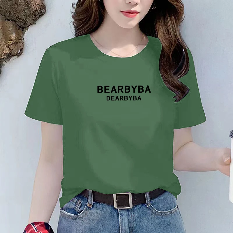 韩版圆领短袖T恤女士夏季新款显瘦洋气宽松潮流气质体恤百搭上衣