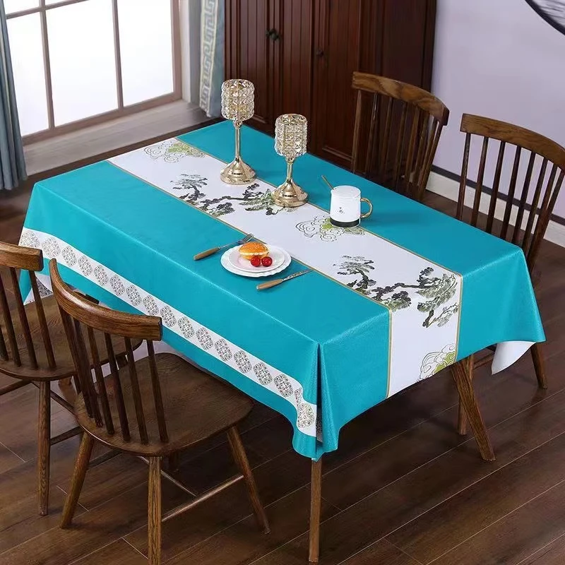 140宽260长免洗桌布PVC 防水防烫免洗桌布茶几布印花防尘餐桌布