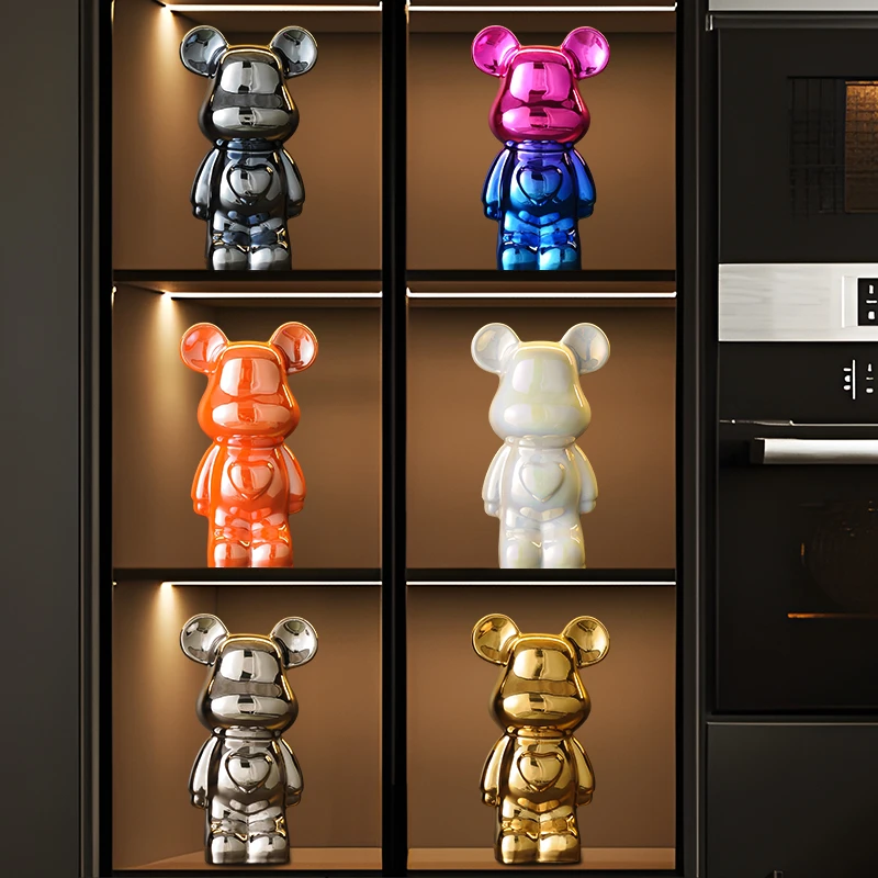 暴力熊高颜值陶瓷摆件高档轻奢客厅玄关电视柜酒柜轻奢家居装饰品商品图