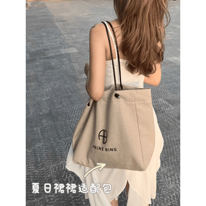 韩国东大门同款包包时尚网红ins百搭字母单肩包印花大容量托特包