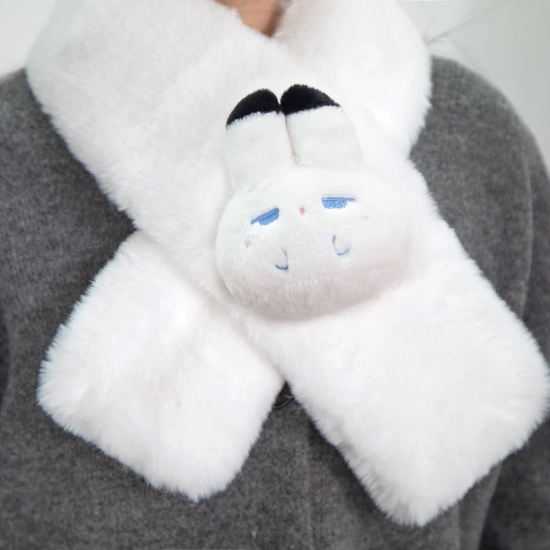 uoutoy毛绒玩具二次元冬季卡通围巾围脖