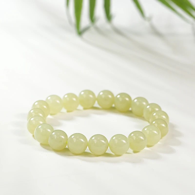 新疆和田玉若羌黄口卡10-9手串随机发一件 鑫浩矿业