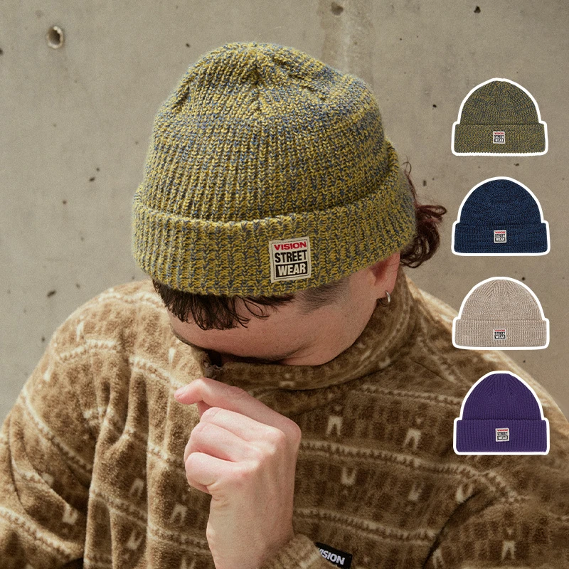 VISION街头经典潮流户外毛线帽男士女士复古美式休闲运动秋冬帽子