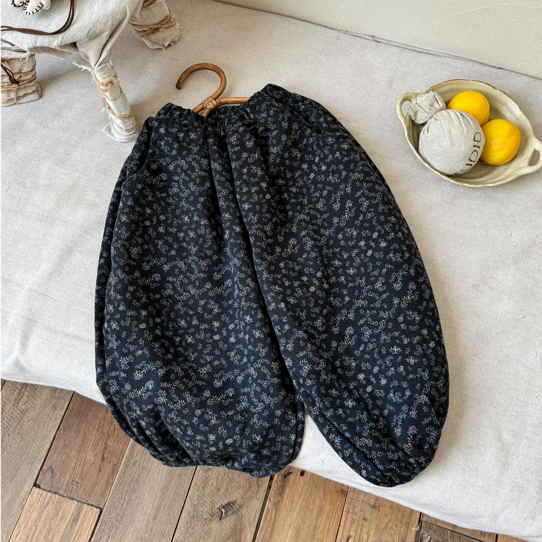 儿童碎花灯笼裤森系25春秋休闲裤韩版宽松ins女童洋气棉布长裤潮