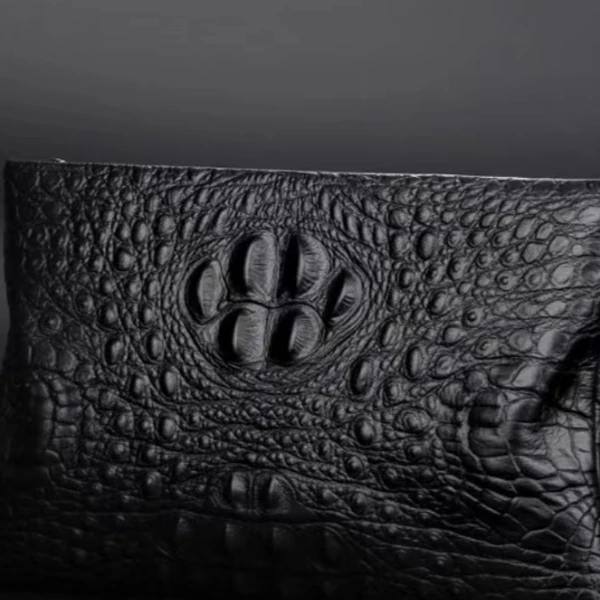 海宁真皮牛皮腋下鳄鱼纹路信封包手抓包休闲商务大容量