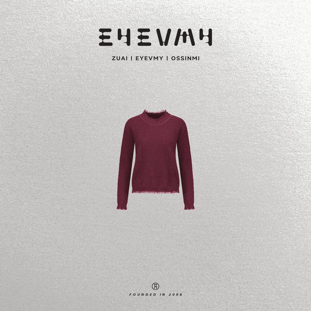 【星耀流苏毛衫】 香家同色彩葱圆领套头毛衣WT44FFU015