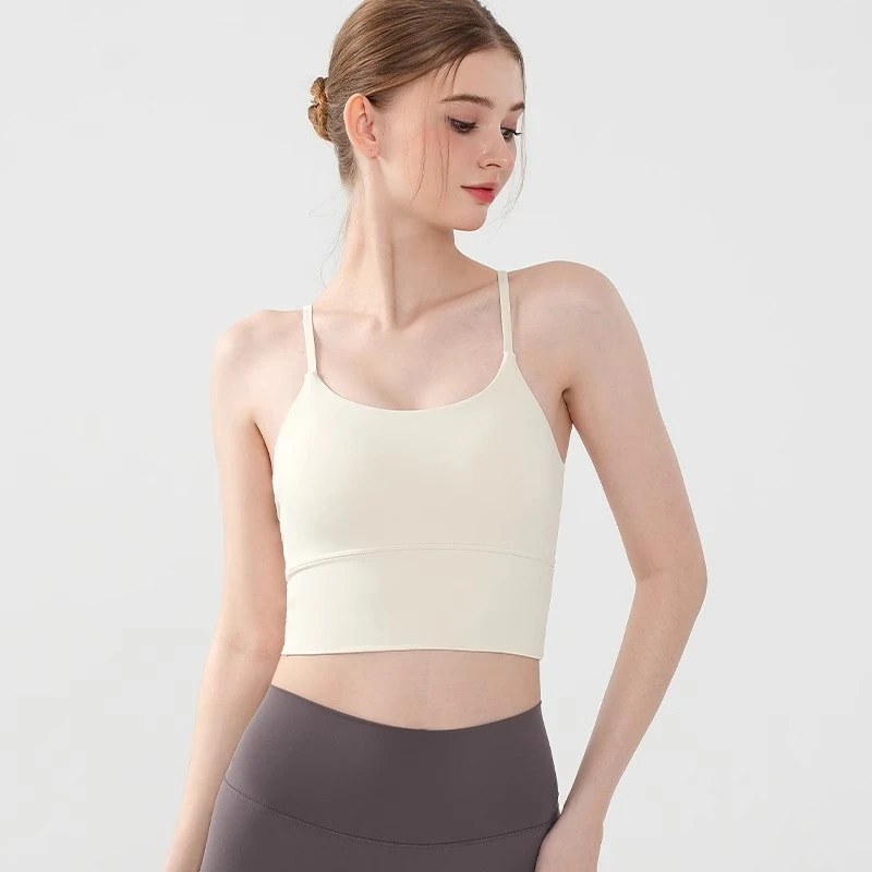 瑜伽服女夏带胸垫吊带背心高端普拉提训练健身服单件