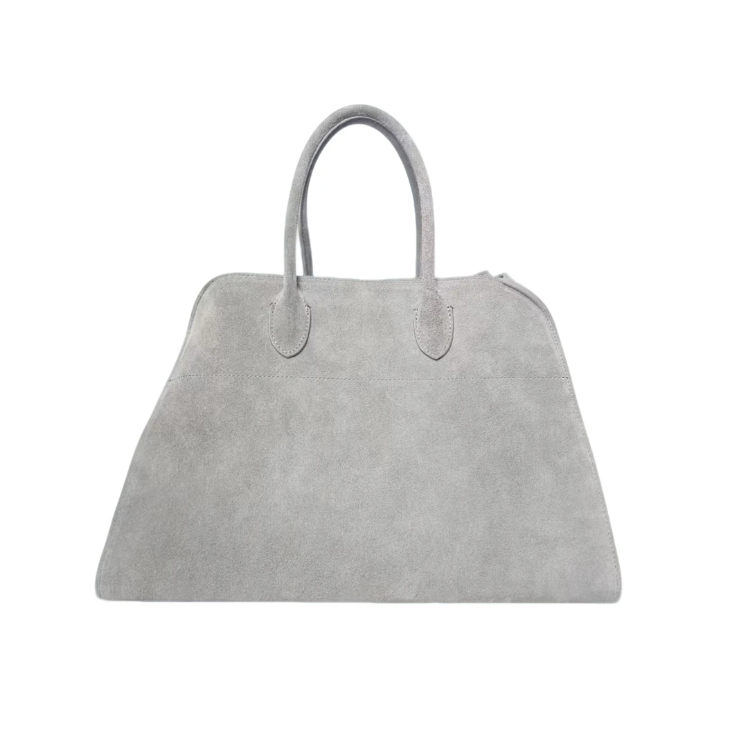 【2024高定女包】定制款大号时尚简约气质灰色手提女包27