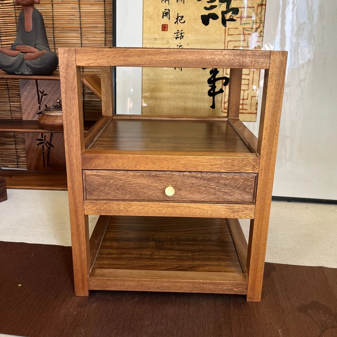 胡桃木桌面多宝阁茶杯架子家用茶具收纳架展示架中小型茶架置物架