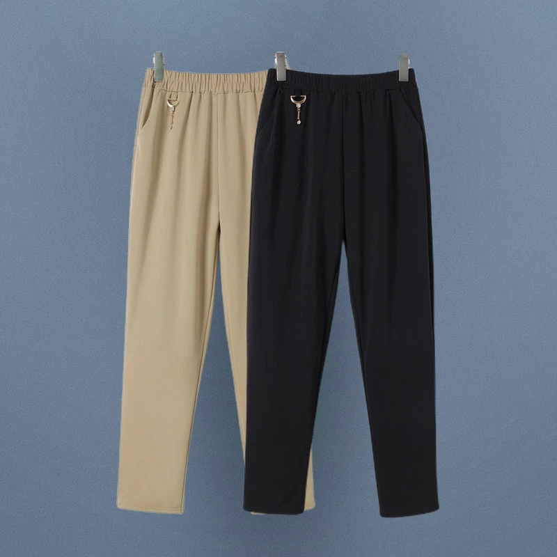 【限购一件】洋气妈妈装春夏裤子中老年女装夏季九分裤奶奶直筒裤