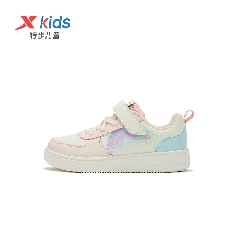 特步儿童2023春夏款女童板鞋小童运动鞋耐磨儿童滑板鞋保暖运动鞋