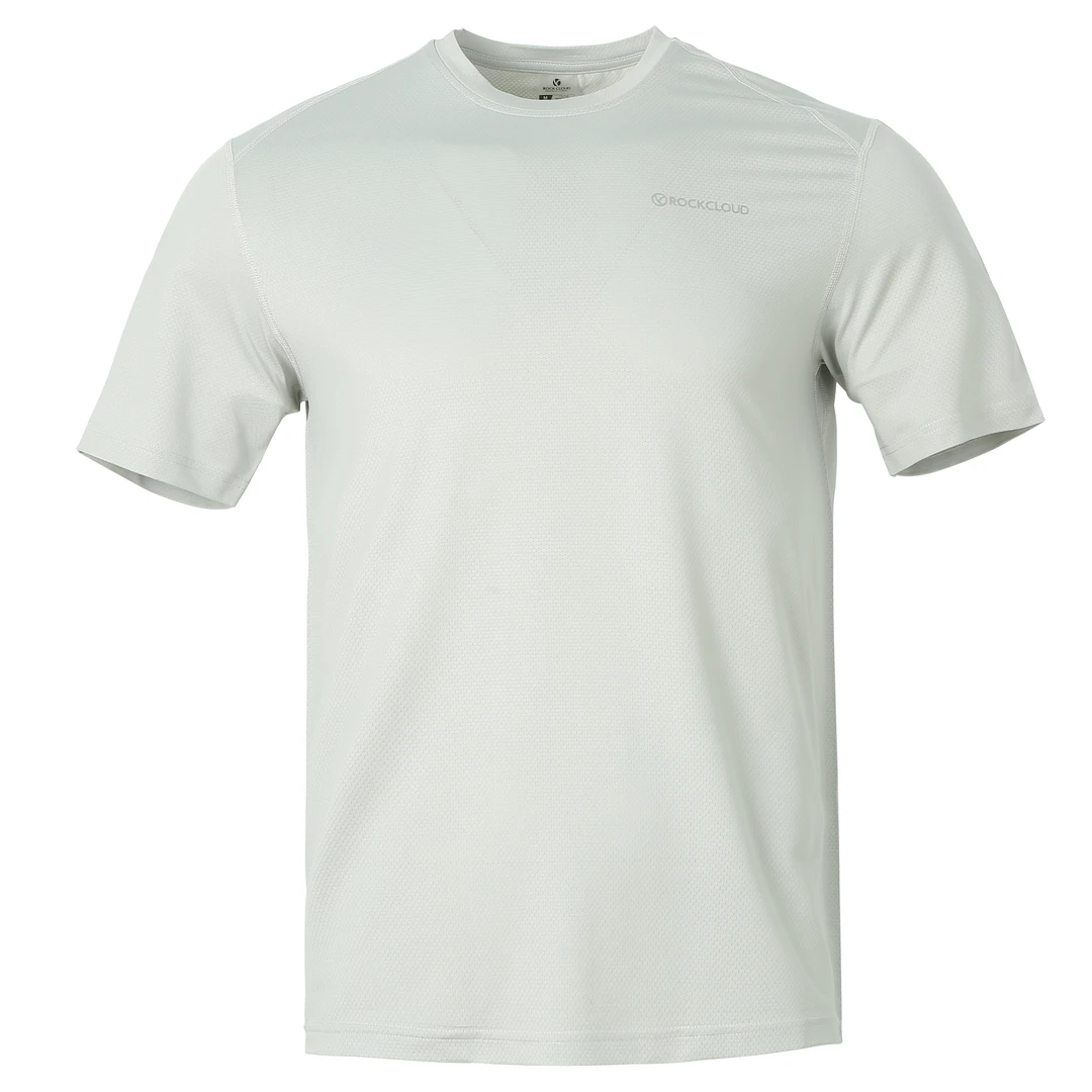 RockCloud/岩云夏季男士透气速干防晒圆领T恤舒适时尚休运动半袖