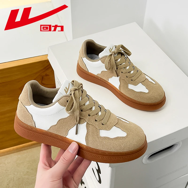 回力复古低帮板鞋潮女鞋2024秋季德训鞋女百搭鞋子休闲单鞋运动鞋