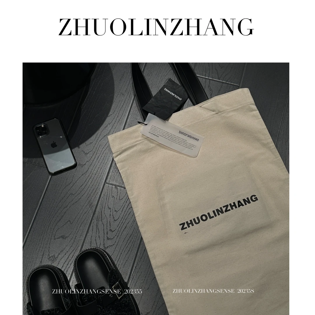 ZHUOLINZHANG / 字母简约复古单肩情侣休闲百搭手提马丁布大挎包