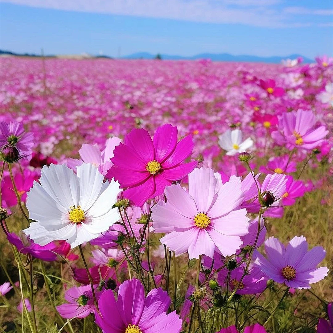 七彩格桑花室外花种籽子四季播种开花波斯菊花籽庭院花卉种子大全