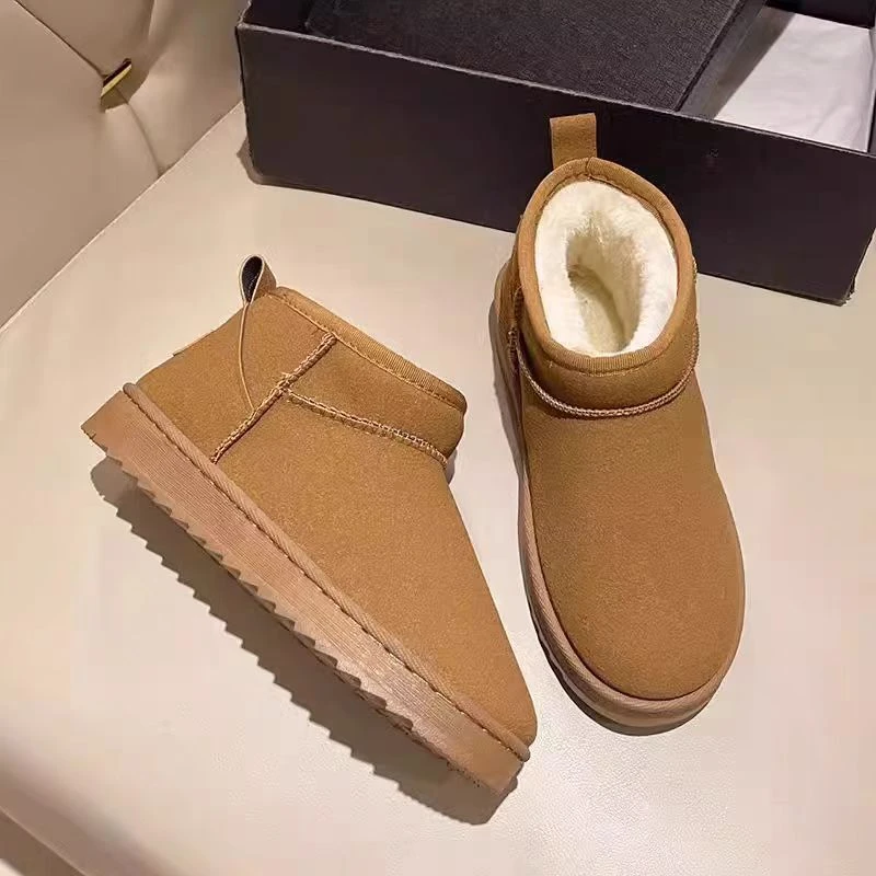 爆款雪地靴女冬季2024新款小个子增高厚底加绒加厚抗寒保暖大棉鞋