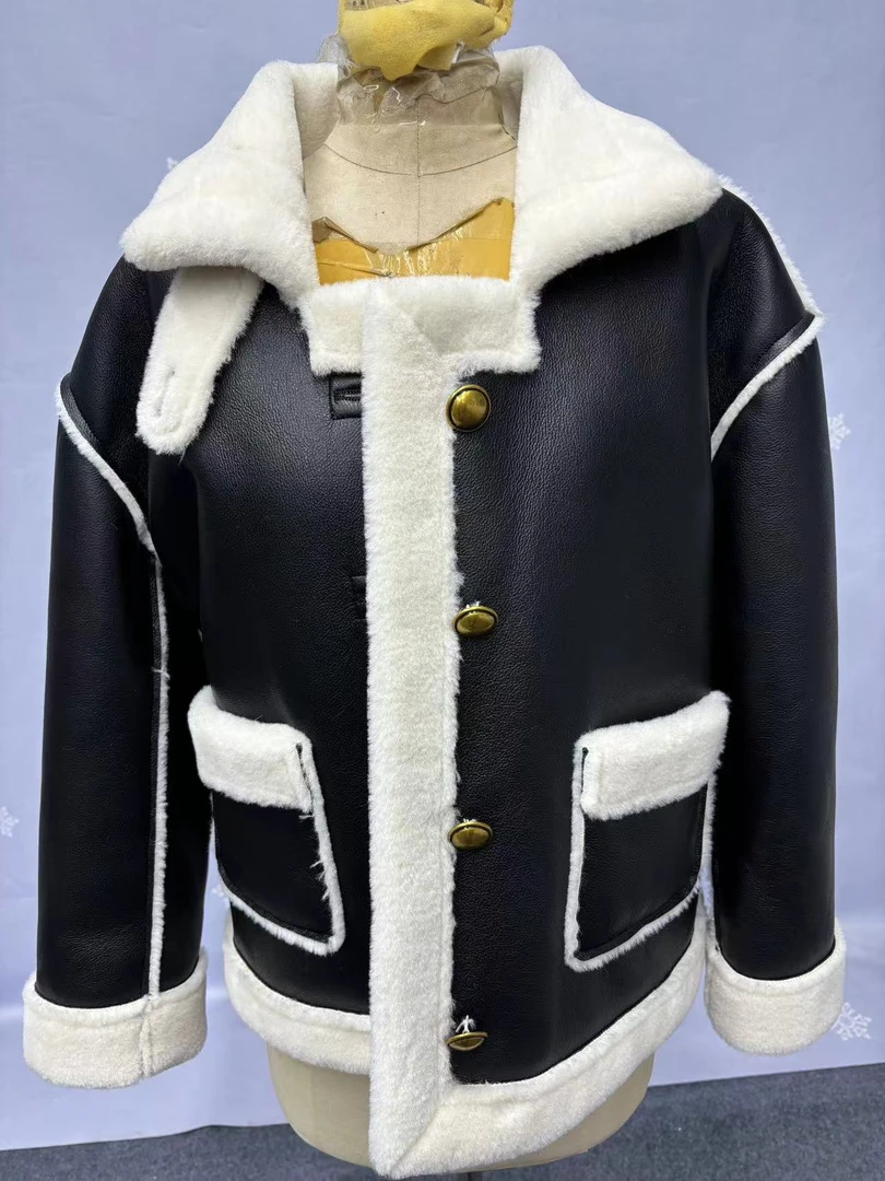 【TD】休闲新款派克时尚女装冬季女士可拆卸休闲保暖5-3