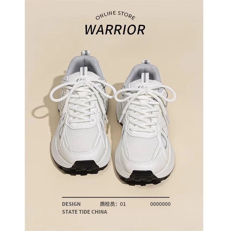 Warrior/回力运动鞋女款2024夏季新款增高软底休闲百搭厚底老爹鞋