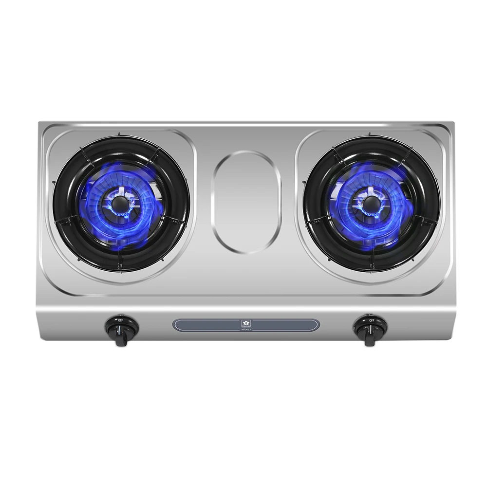 Sakura/樱花猛火灶不锈钢家用台式双灶具 5.0kW具 JZT-NTA01