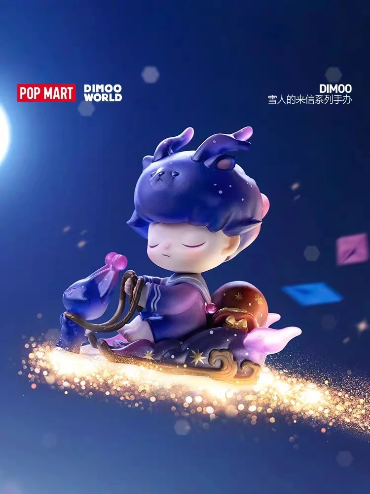 （拆盒） THE MONSTER DIMOO 雪人的来信系列潮玩盲盒手办
