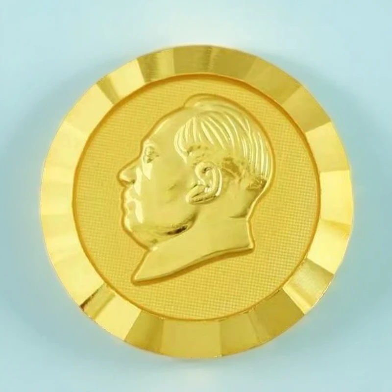 合金胸针 毛爷爷像章伟人徽章合金胸章胸针纪念章金色3cm别针珍藏