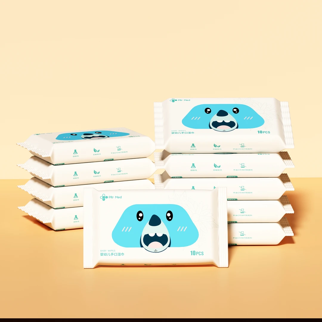 【爆款热卖月销50万+】10抽湿巾零添加柔软亲肤小包装随身装