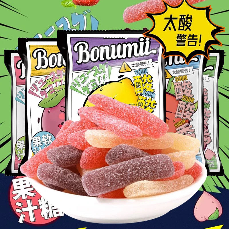 （小扬哥推荐宝奴咪酸酸秀果汁软糖酸砂水果糖爆酸糖果橡皮糖网红